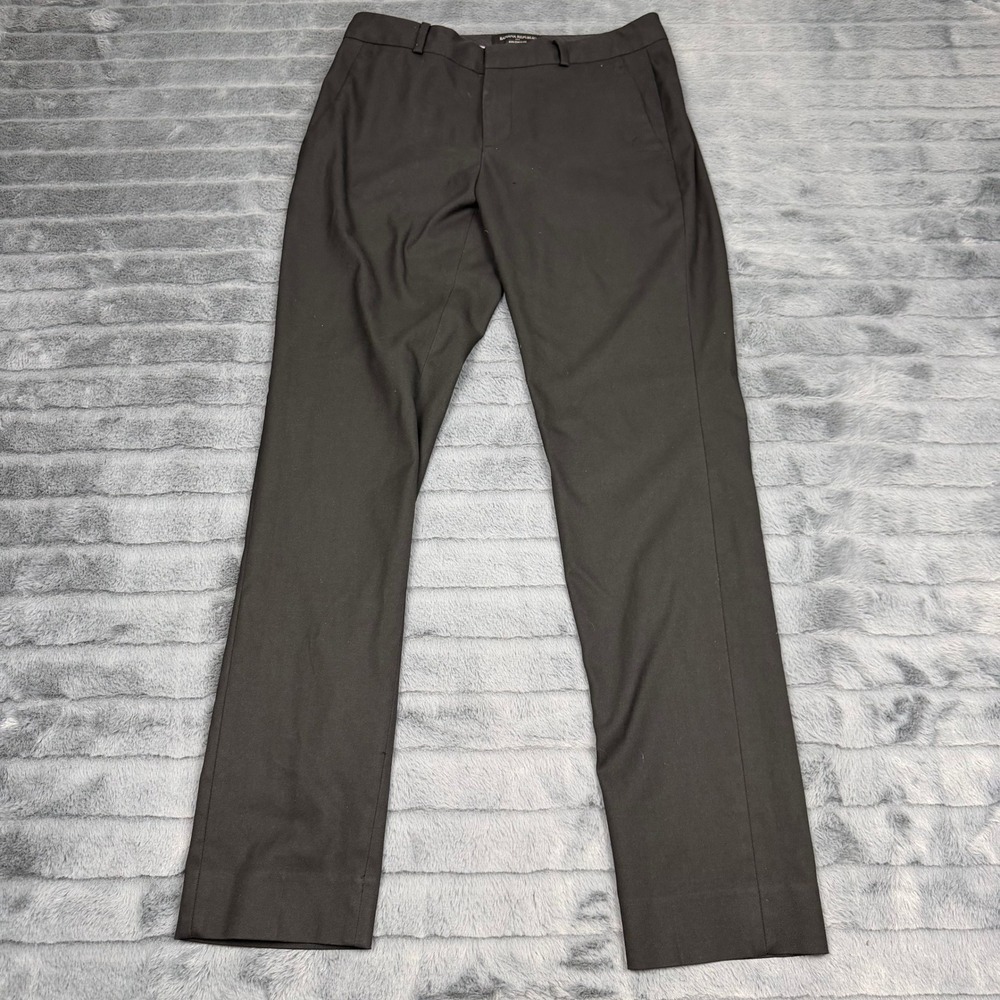 Banana Republic Ryan Curvy Fit Black Dress Pants Trousers Size 0 Straight Leg